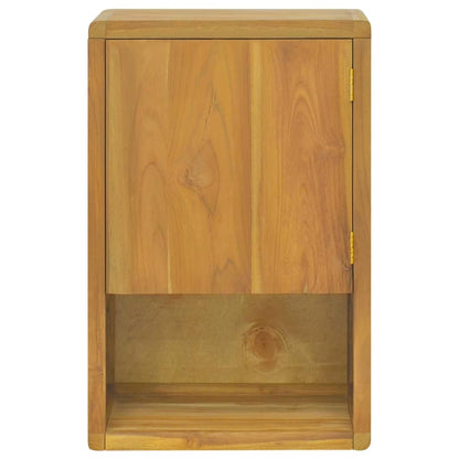vidaXL Wall-mounted Bathroom Cabinet 17.7"x11.8"x27.6" Solid Wood Teak-0