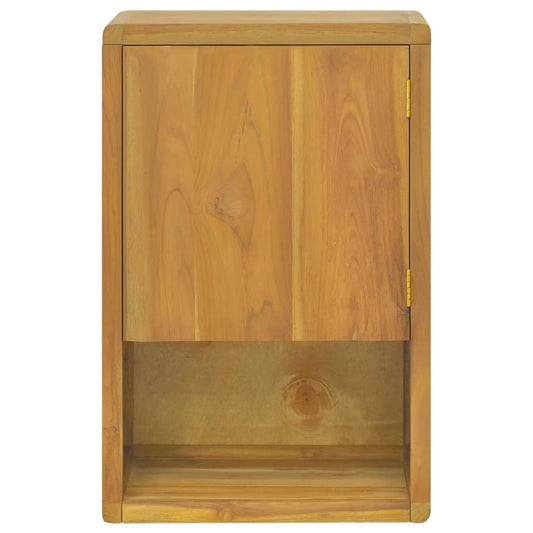 vidaXL Wall-mounted Bathroom Cabinet 17.7"x11.8"x27.6" Solid Wood Teak-0