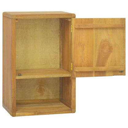 vidaXL Wall-mounted Bathroom Cabinet 17.7"x11.8"x27.6" Solid Wood Teak-1