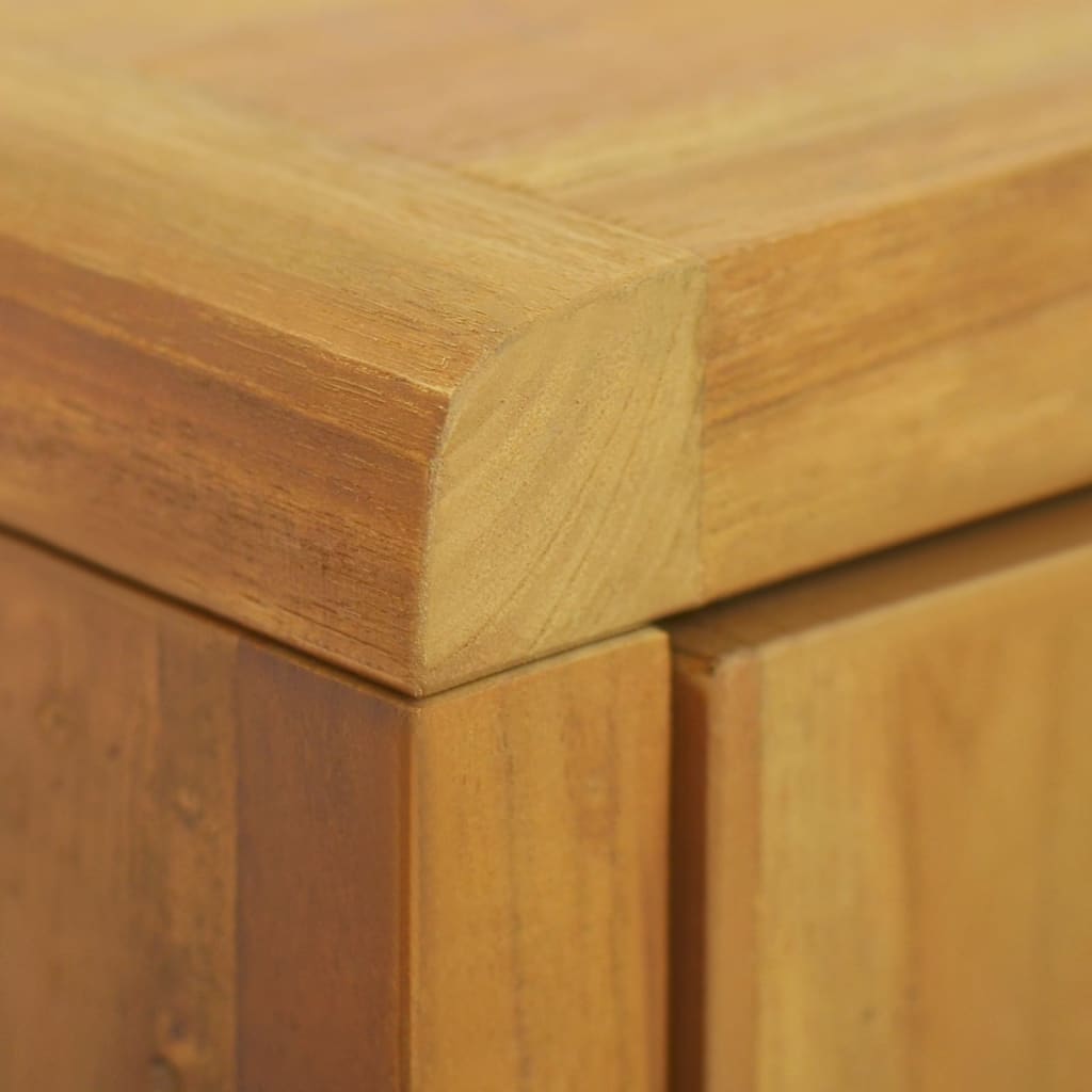 vidaXL Wall-mounted Bathroom Cabinet 17.7"x11.8"x27.6" Solid Wood Teak-4
