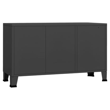 vidaXL Sideboard Industrial Storage Cabinet for Living Room Metal and Glass-0