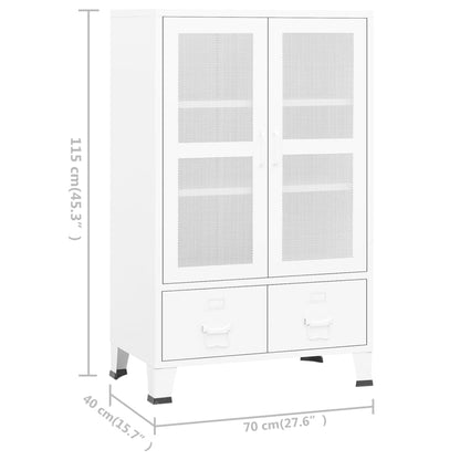 vidaXL Storage Cabinet Office Cabinet with Mesh Doors for Living Room Metal-0