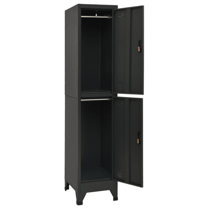 vidaXL Locker Cabinet Anthracite 15"x17.7"x70.9" Steel-1