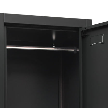vidaXL Locker Cabinet Anthracite 15"x17.7"x70.9" Steel-4
