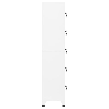 vidaXL Locker Cabinet White 15"x15.7"x70.9" Steel-1