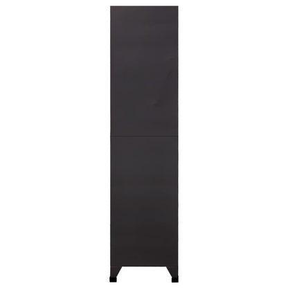 vidaXL Locker Cabinet Anthracite and Red 35.4"x17.7"x70.9" Steel-2