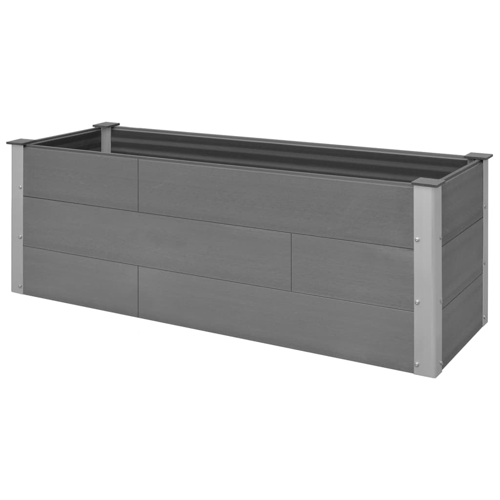 vidaXL Raised Garden Bed Raised Flower Bed Plant Box Outdoor Planter Gray WPC-4