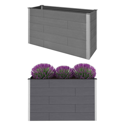 vidaXL Raised Garden Bed Raised Flower Bed Plant Box Outdoor Planter Gray WPC-5
