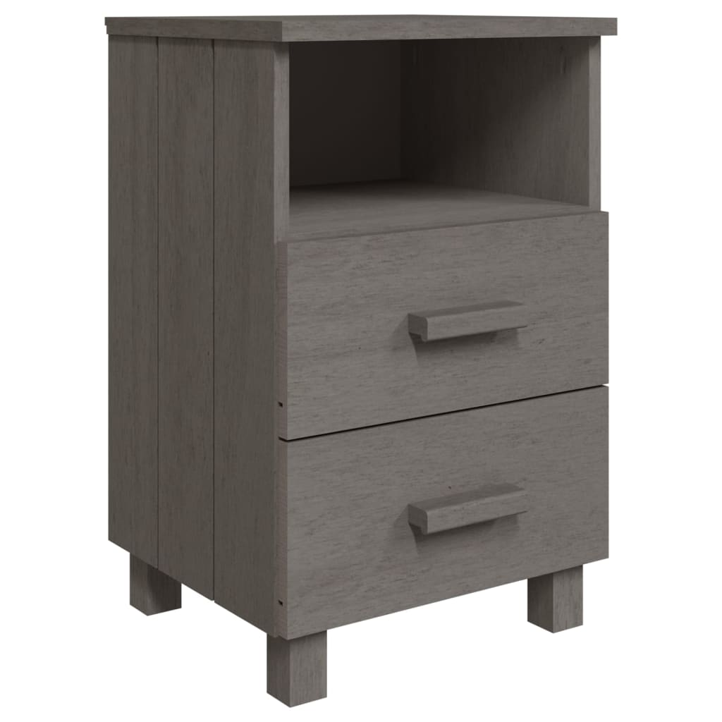 vidaXL Nightstand Storage Bedside Cabinet Nightstand with 2 Drawers Pine Wood-0
