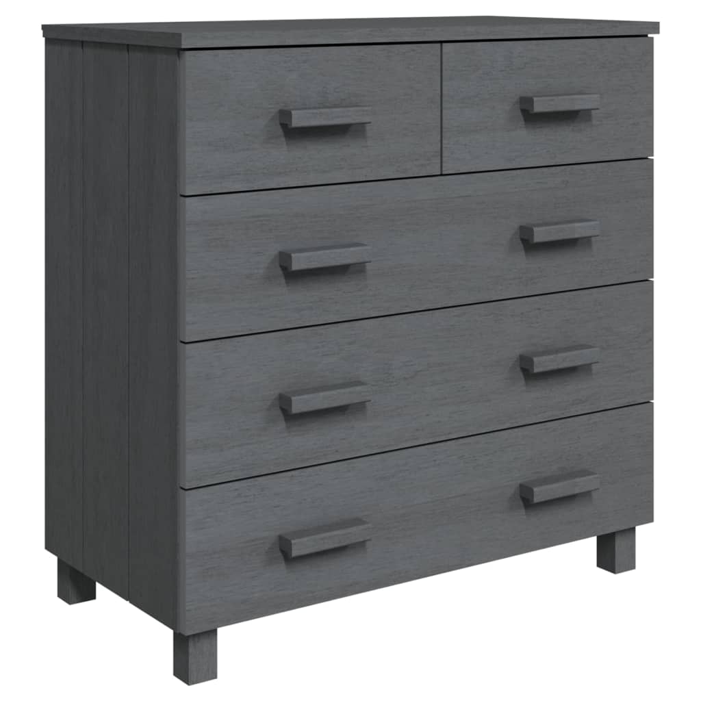 vidaXL Sideboard Bar Buffet Console Cabinet with Drawers HAMAR Solid Wood Pine-2