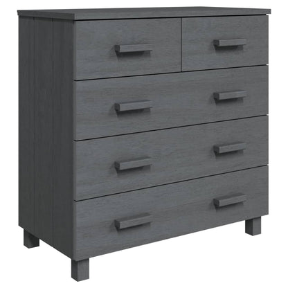 vidaXL Sideboard Bar Buffet Console Cabinet with Drawers HAMAR Solid Wood Pine-2