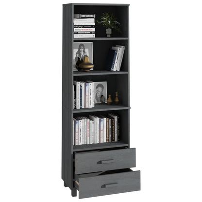 vidaXL Cabinet Bookshelf Entryway Cabinet with Storage HAMAR Solid Wood Pine-4