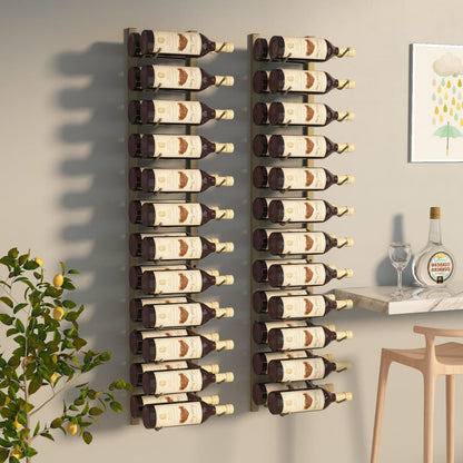 vidaXL Wall Wine Rack Wall Mounted Bottle Holder Storage Organizer for Pantry-7
