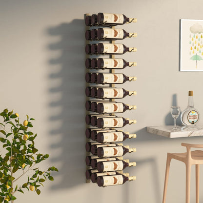 vidaXL Wall Wine Rack Wall Mounted Bottle Holder Storage Organizer for Pantry-6