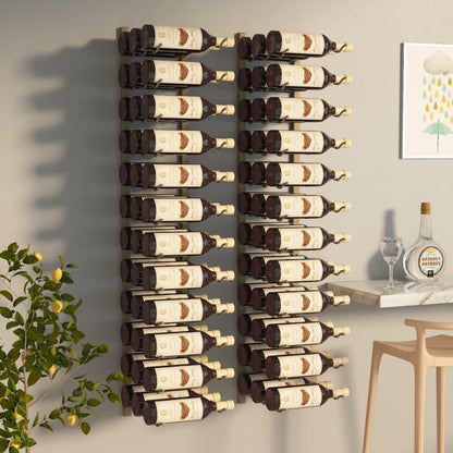 vidaXL Wall Wine Rack Wall Mounted Bottle Holder Storage Organizer for Pantry-9