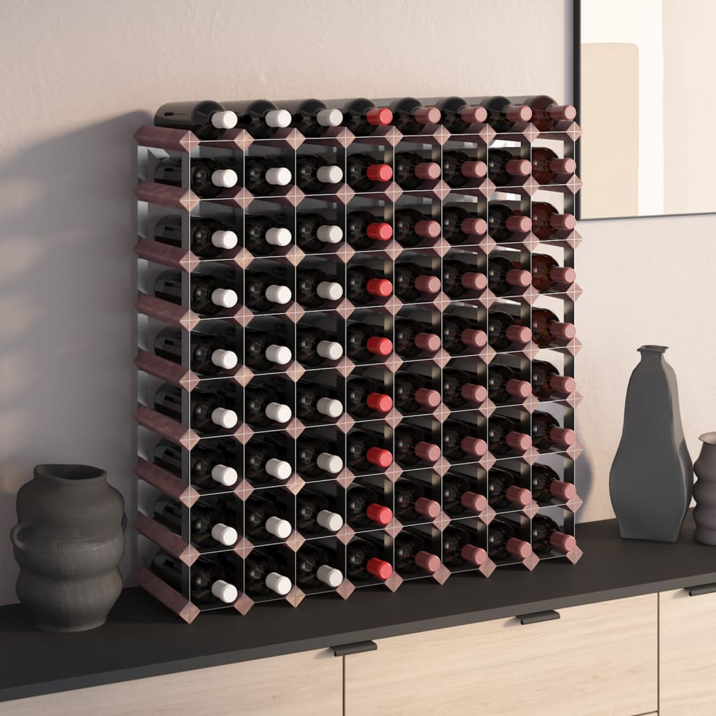 vidaXL Countertop Wine Rack Bottle Holder Wine Storage Organizer Solid Wood-12