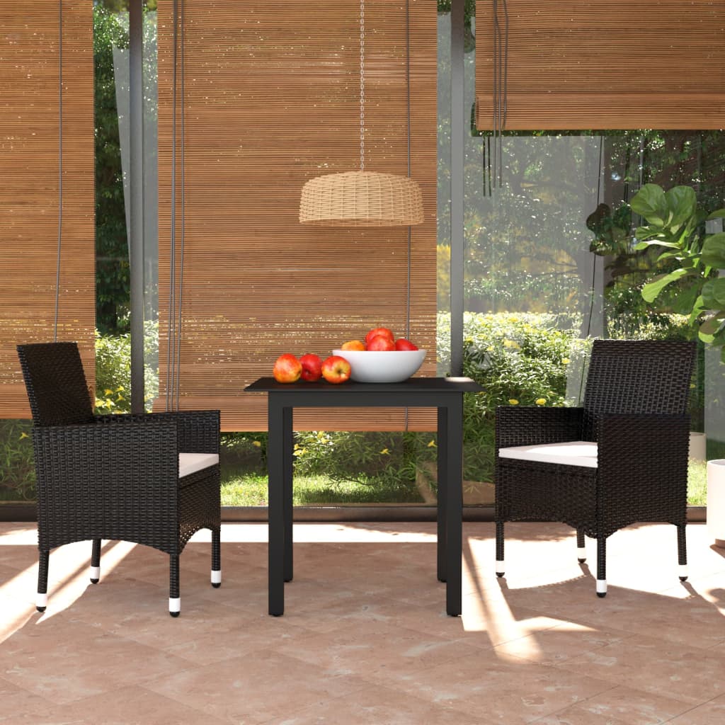 vidaXL Patio Dining Set Outdoor Dining Set Table and Chair Set Poly Rattan-10