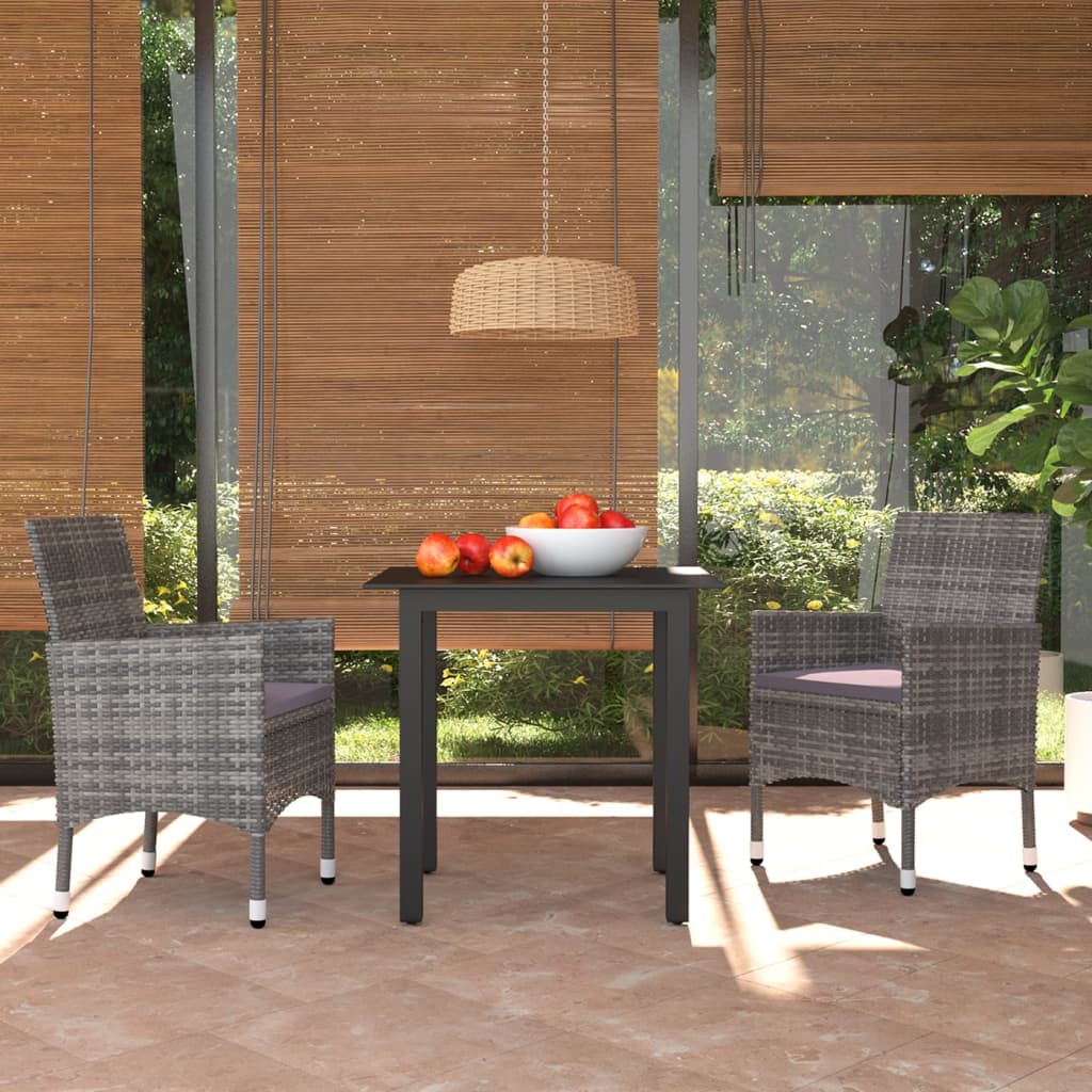 vidaXL Patio Dining Set Outdoor Dining Set Table and Chair Set Poly Rattan-30