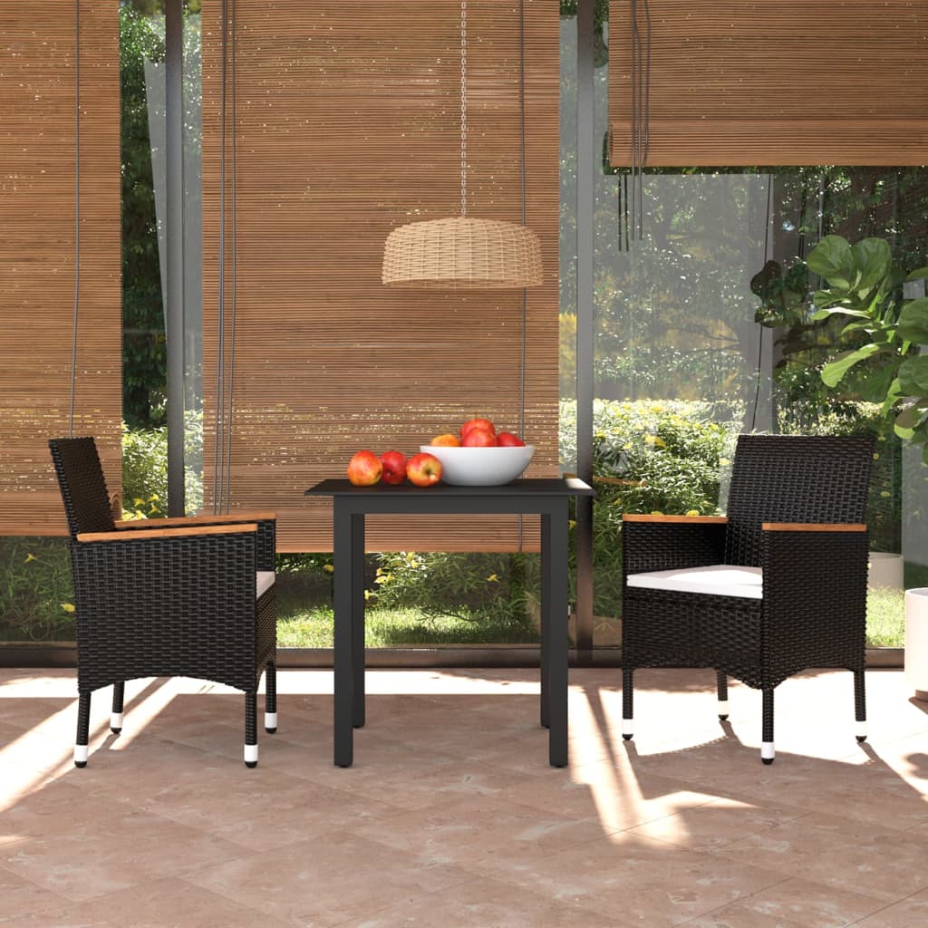 vidaXL Patio Dining Set Outdoor Dining Set Table and Chair Set Poly Rattan-15