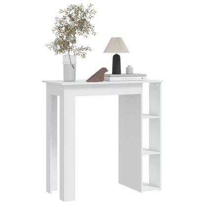 vidaXL Bar Table Kitchen Pub Table Bistro Table with Shelf Engineered Wood-0
