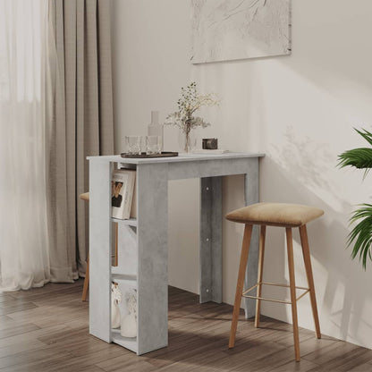 vidaXL Bar Table Kitchen Pub Table Bistro Table with Shelf Engineered Wood-8