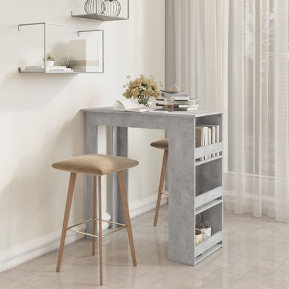 vidaXL Bar Table Kitchen Pub Bistro Table with Storage Rack Engineered Wood-8