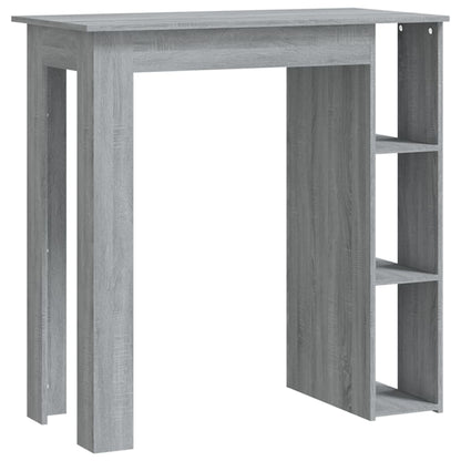 vidaXL Bar Table Kitchen Pub Table Bistro Table with Shelf Engineered Wood-2