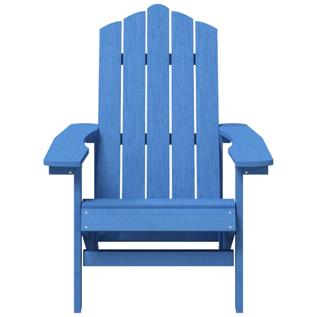 vidaXL Patio Adirondack Chairs 2 pcs HDPE Aqua Blue-2