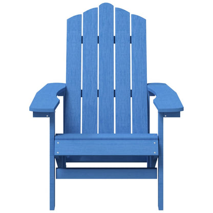 vidaXL Patio Adirondack Chairs 2 pcs HDPE Aqua Blue-2
