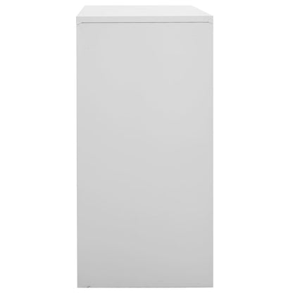 vidaXL Locker Cabinets 5 pcs Light Gray 35.4"x17.7"x36.4" Steel-4