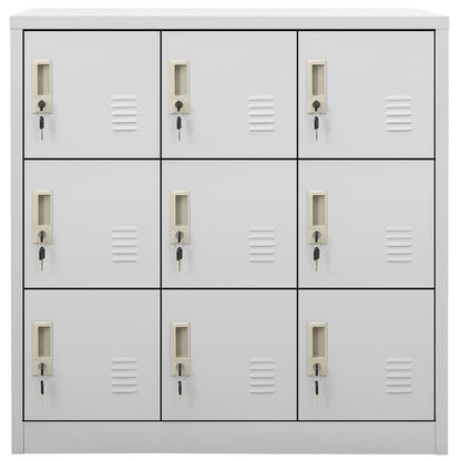 vidaXL Locker Cabinets 5 pcs Light Gray 35.4"x17.7"x36.4" Steel