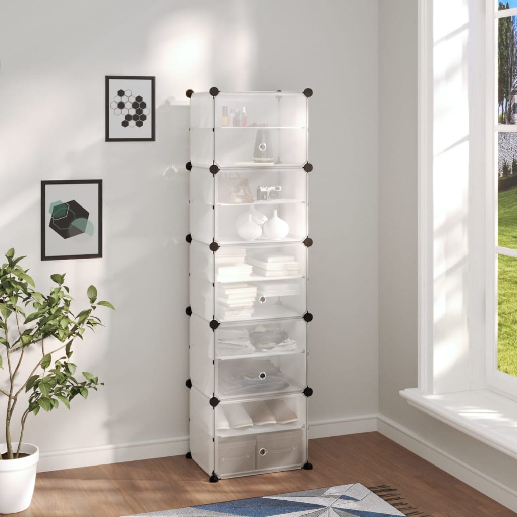 vidaXL Shoe Rack Shoe Storage Organizer with Doors for Entryway Hallway PP-4