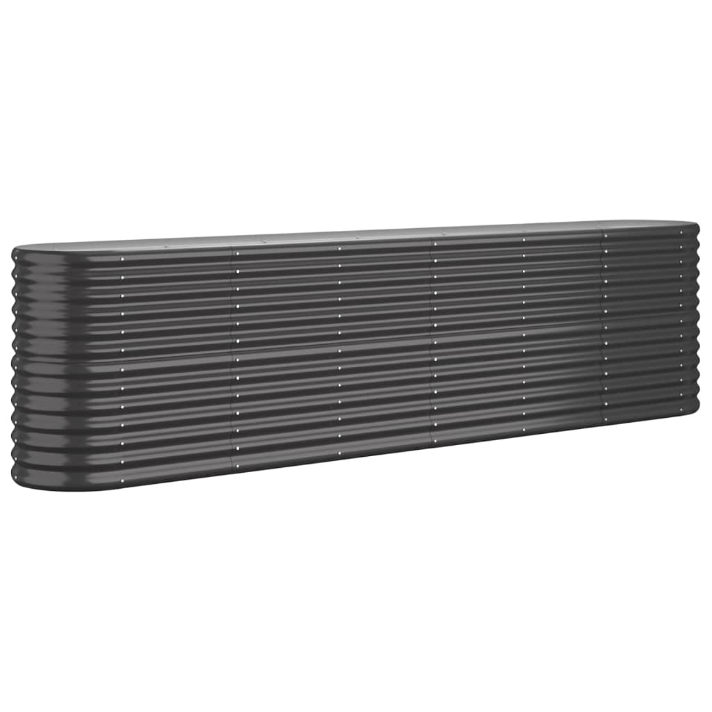 vidaXL Garden Raised Bed Patio Outdoor Raised Planter Box Powder-coated Steel-2