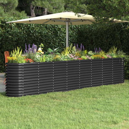 vidaXL Garden Raised Bed Patio Outdoor Raised Planter Box Powder-coated Steel-5