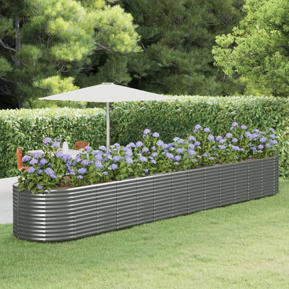 vidaXL Garden Raised Bed Patio Outdoor Raised Planter Box Powder-coated Steel-16
