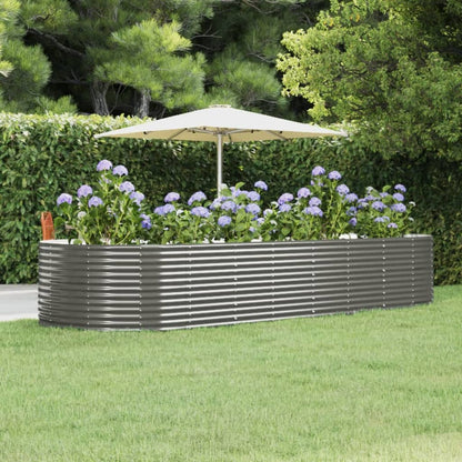 vidaXL Garden Raised Bed Patio Outdoor Raised Planter Box Powder-coated Steel-5