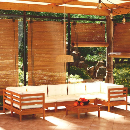 vidaXL Solid Pinewood Patio Lounge Set 8 Piece with Cushions Multi Colors-8