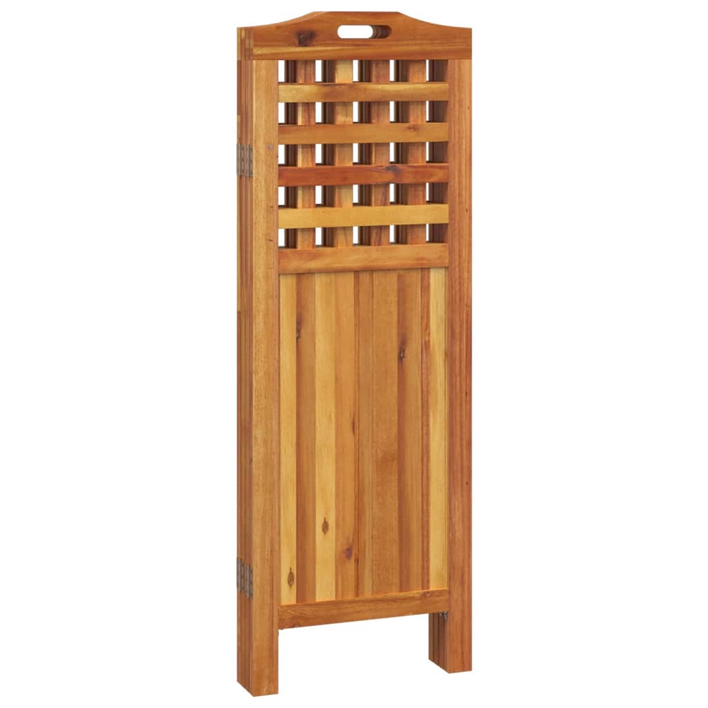 vidaXL 3 Panel Room Divider Privacy Room Divider Screen Solid Wood Acacia-0