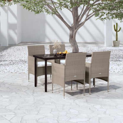 vidaXL Patio Dining Set Outdoor Dining Set Table and Chair Set for Garden-5