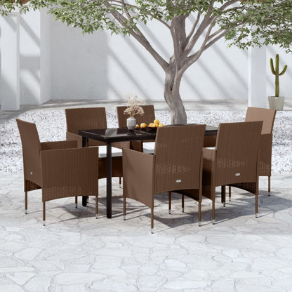 vidaXL Patio Dining Set Outdoor Dining Set Table and Chair Set for Garden-12