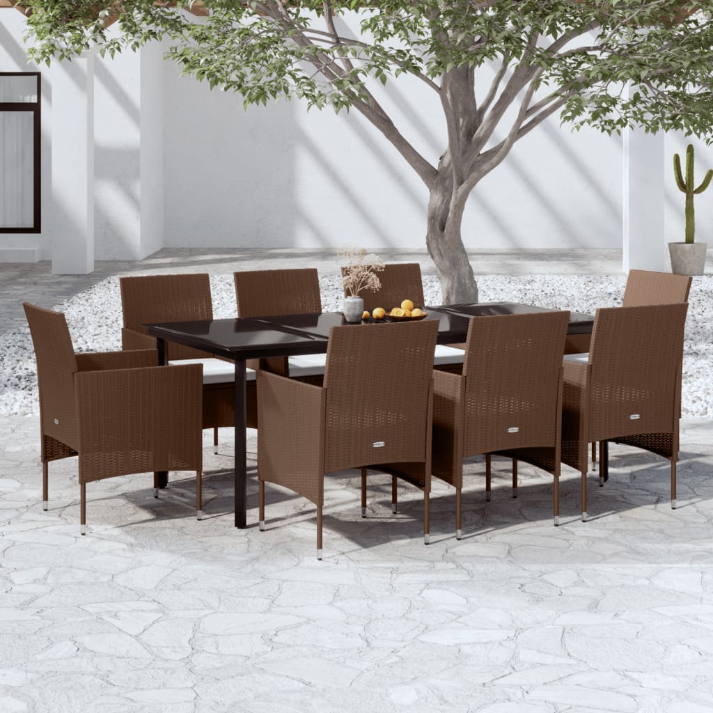 vidaXL Patio Dining Set Outdoor Dining Set Table and Chair Set for Garden-11