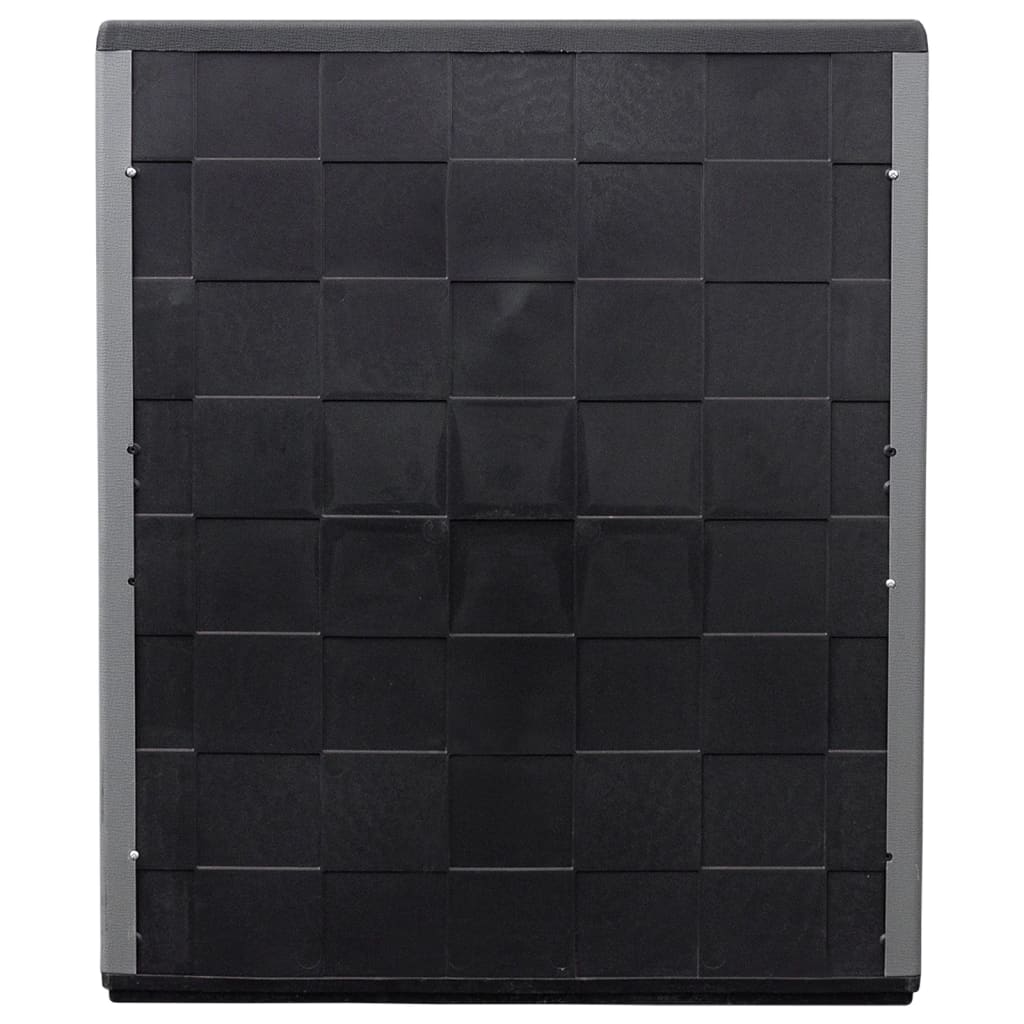 vidaXL Garden Storage Cabinet Gray and Black 26.8"x14.6"x33.1" PP-4