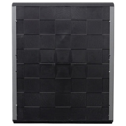 vidaXL Garden Storage Cabinet Gray and Black 26.8"x14.6"x33.1" PP-4