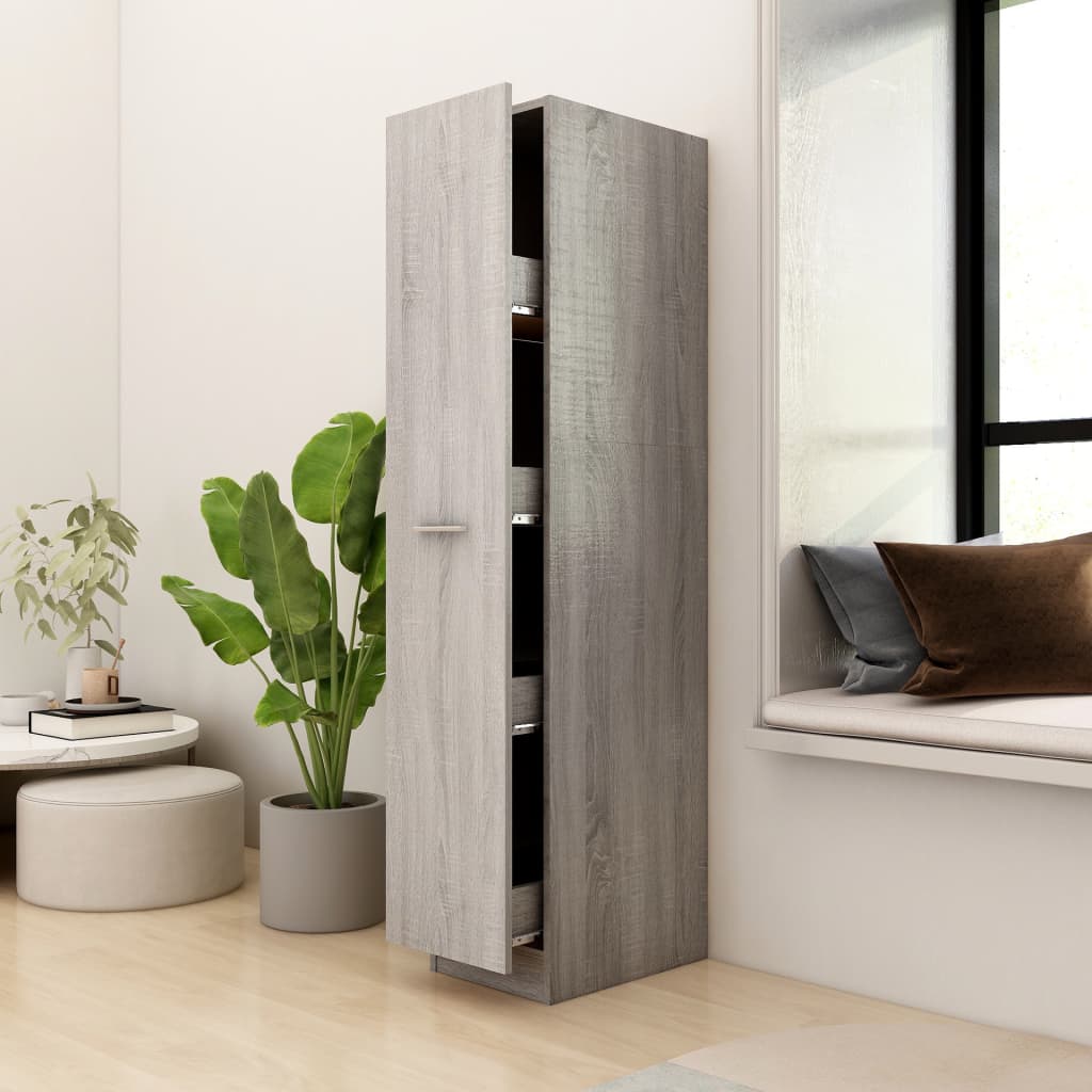 vidaXL Apothecary Cabinet Engineered Wood Living Room Cabinet Multi Colors-15