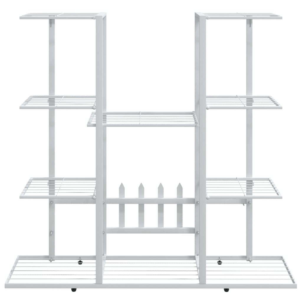 vidaXL Flower Stand 37.2"x9.8"x35" White Iron-1