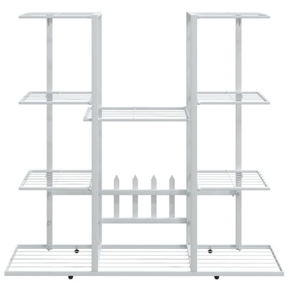 vidaXL Flower Stand 37.2"x9.8"x35" White Iron-1