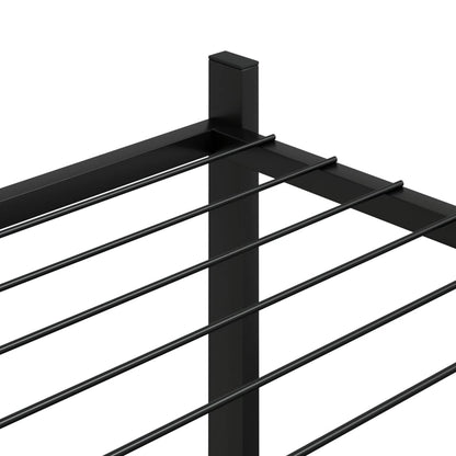 vidaXL Flower Stand with Wheels 32.7"x9.8"x32.9" Black Iron-3