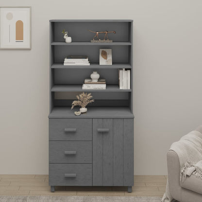 vidaXL Drawer Cabinet Bookshelf Organizer with Storage HAMAR Solid Wood Pine-4
