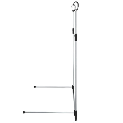 vidaXL Telescopic Wardrobe Hanging Rail Silver-2
