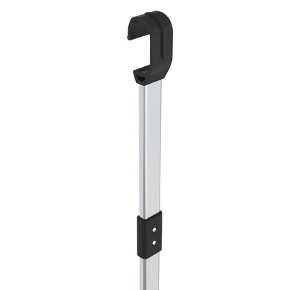vidaXL Telescopic Wardrobe Hanging Rail Silver-4